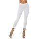 Pantaloni dama casual, albi, cu talia inalta, mulati, Shamra 2 - jojofashion.ro