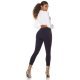 Pantaloni dama casual, bleumarin navy, cu talia inalta, mulati, Shamra 7 - jojofashion.ro