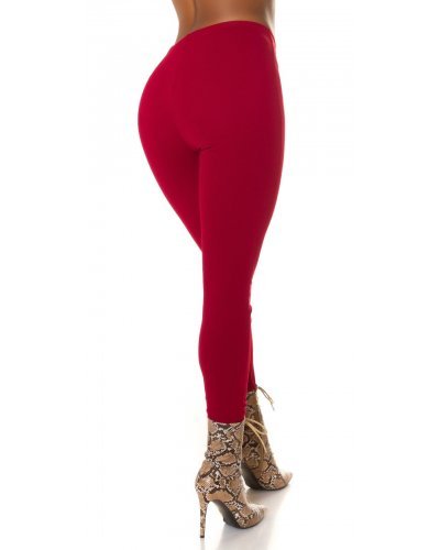 Pantaloni dama casual, burgundy, cu talia inalta, mulati, Shamra - jojofashion.ro