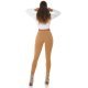 Pantaloni dama casual, cappuccino, cu talia inalta, mulati, Shamra 7 - jojofashion.ro