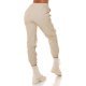Pantaloni dama casual, cargo, bej, cu talia inalta, Mynevo Pantaloni dama casual, cargo, bej, cu talia inalta, Mynevo 3 - jojofashion.ro