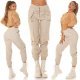 Pantaloni dama casual, cargo, bej, cu talia inalta, Mynevo Pantaloni dama casual, cargo, bej, cu talia inalta, Mynevo 7 - jojofashion.ro