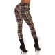 Pantaloni dama casual roz in carouri, cu talia inalta Tiktinis Pantaloni dama casual roz in carouri, cu talia inalta Tiktinis 3 - jojofashion.ro