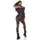 Pantaloni dama, casual, kaki, army print, mulati, Armeeck Pantaloni dama, casual, kaki, army print, mulati, Armeeck 5 - jojofashion.ro