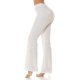 Pantaloni dama eleganti evazati, albi, cu glitter, Andie Pantaloni dama eleganti evazati, albi, cu glitter, Andie 3 - jojofashion.ro