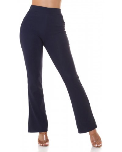 Pantaloni dama eleganti evazati bleumarin navy Felipa Pantaloni dama eleganti evazati bleumarin navy Felipa - jojofashion.ro