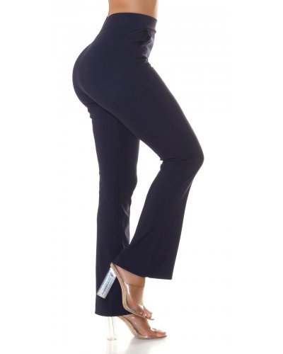 Pantaloni dama eleganti evazati bleumarin navy Felipa Pantaloni dama eleganti evazati bleumarin navy Felipa - jojofashion.ro