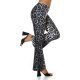 Pantaloni dama eleganti evazati leopard print gri Madlene 2 - jojofashion.ro