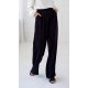 Pantaloni dama eleganti evazati, negri, cu talia inalta, Alaya 2 - jojofashion.ro