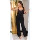 Pantaloni dama eleganti evazati, negri, cu talia inalta si curea lata, Raimonda 4 - jojofashion.ro