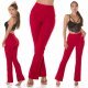 Pantaloni dama eleganti evazati rosii Felipa Pantaloni dama eleganti evazati rosii Felipa 6 - jojofashion.ro