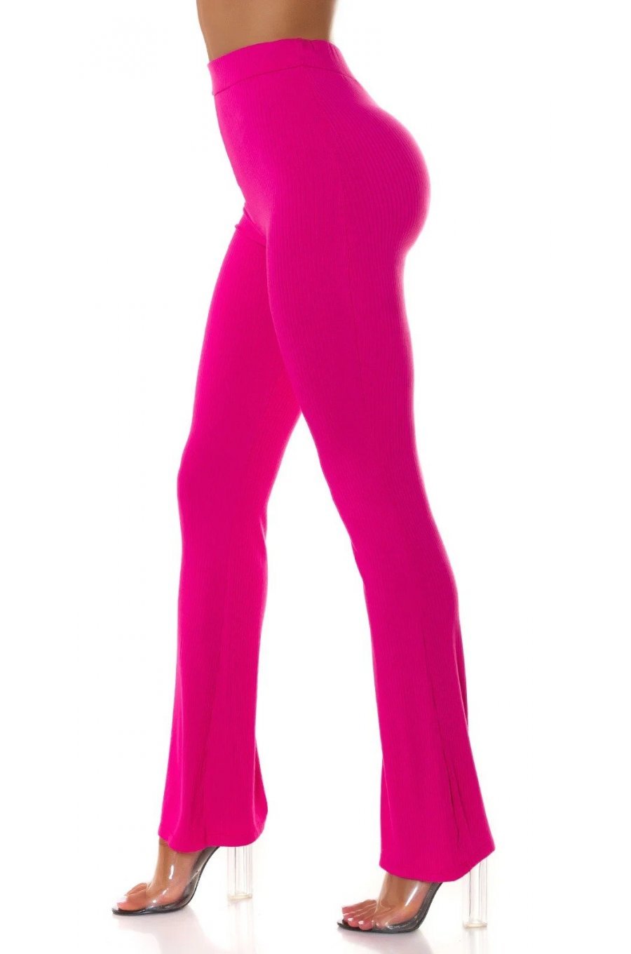 Pantaloni dama eleganti evazati roz vascoza Fernanda Pantaloni dama eleganti evazati roz vascoza Fernanda 2 - jojofashion.ro