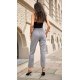 Pantaloni dama eleganti, gri, cu talie inalta, Ericka 3 - jojofashion.ro