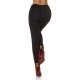 Pantaloni dama eleganti negri cu banda elastica sub talpa Paisley 4 - jojofashion.ro