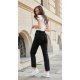 Pantaloni dama eleganti, negri, cu talie inalta, Ericka 3 - jojofashion.ro