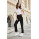 Pantaloni dama eleganti, negri, cu talie inalta, Ericka 4 - jojofashion.ro