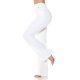Pantaloni dama eleganti office albi cu talia inalta Clara 3 - jojofashion.ro