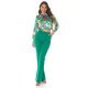 Pantaloni dama eleganti office verzi cu talia inalta Clara 6 - jojofashion.ro