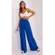 Pantaloni dama evazati, albastri, vaporosi, largi, Teagan Pantaloni dama evazati, albastri, vaporosi, largi, Teagan 4 - jojofashion.ro