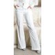 Pantaloni dama evazati, albi, cu talia inalta, Deussa Pantaloni dama evazati, albi, cu talia inalta, Deussa 2 - jojofashion.ro