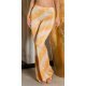 Pantaloni dama evazati, aurii, in degrade, glitter, Katyusha 2 - jojofashion.ro