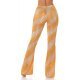 Pantaloni dama evazati, aurii, in degrade, glitter, Katyusha 3 - jojofashion.ro