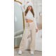 Pantaloni dama evazati, bej, din vascoza, cu talia inalta, Killya Pantaloni dama evazati, bej, din vascoza, cu talia inalta, Killya 4 - jojofashion.ro