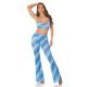 Pantaloni dama evazati, bleu in degrade, glitter, Katyusha 4 - jojofashion.ro