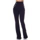 Pantaloni dama evazati bleumarin navy cu nasturi aurii Arya 2 - jojofashion.ro