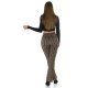 Pantaloni dama evazati, cappuccino cu print negru, Selinn Pantaloni dama evazati, cappuccino cu print negru, Selinn 6 - jojofashion.ro