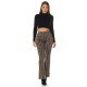 Pantaloni dama evazati, cappuccino cu print negru, Selinn Pantaloni dama evazati, cappuccino cu print negru, Selinn 7 - jojofashion.ro