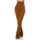 Pantaloni dama evazati cappuccino cu nasturi aurii Arya 2 - jojofashion.ro