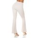Pantaloni dama evazati bej cu talia inalta Keyla Pantaloni dama evazati bej cu talia inalta Keyla 3 - jojofashion.ro
