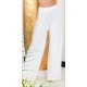 Pantaloni dama evazati, de vara, albi, largi, Sharleey Pantaloni dama evazati, de vara, albi, largi, Sharleey 2 - jojofashion.ro