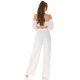 Pantaloni dama evazati, de vara, albi, largi, Sharleey Pantaloni dama evazati, de vara, albi, largi, Sharleey 5 - jojofashion.ro