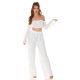 Pantaloni dama evazati, de vara, albi, largi, Sharleey Pantaloni dama evazati, de vara, albi, largi, Sharleey 6 - jojofashion.ro
