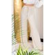 Pantaloni dama evazati, de vara, bej, largi, Sharleey Pantaloni dama evazati, de vara, bej, largi, Sharleey 2 - jojofashion.ro