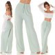 Pantaloni dama evazati, de vara, menta, largi, Sharleey Pantaloni dama evazati, de vara, menta, largi, Sharleey 8 - jojofashion.ro