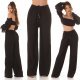Pantaloni dama evazati, de vara, negri, largi, Sharleey Pantaloni dama evazati, de vara, negri, largi, Sharleey 6 - jojofashion.ro