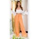 Pantaloni dama evazati, de vara, orange, largi, Sharleey Pantaloni dama evazati, de vara, orange, largi, Sharleey 4 - jojofashion.ro