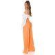 Pantaloni dama evazati, de vara, orange, largi, Sharleey Pantaloni dama evazati, de vara, orange, largi, Sharleey 5 - jojofashion.ro