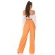 Pantaloni dama evazati, de vara, orange, largi, Sharleey Pantaloni dama evazati, de vara, orange, largi, Sharleey 7 - jojofashion.ro