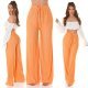 Pantaloni dama evazati, de vara, orange, largi, Sharleey Pantaloni dama evazati, de vara, orange, largi, Sharleey 8 - jojofashion.ro