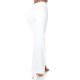 Pantaloni dama evazati albi decupati Daany Pantaloni dama evazati albi decupati Daany 3 - jojofashion.ro