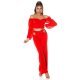Pantaloni dama evazati rosii decupati Daany Pantaloni dama evazati rosii decupati Daany 5 - jojofashion.ro