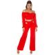 Pantaloni dama evazati rosii decupati Daany Pantaloni dama evazati rosii decupati Daany 7 - jojofashion.ro