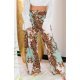 Pantaloni dama evazati largi, de vara, bleu, animal print, Amira Pantaloni dama evazati largi, de vara, bleu, animal print, Amira 2 - jojofashion.ro