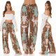 Pantaloni dama evazati largi, de vara, bleu, animal print, Amira Pantaloni dama evazati largi, de vara, bleu, animal print, Amira 5 - jojofashion.ro