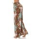 Pantaloni dama evazati largi, de vara, bleu, animal print, Amira Pantaloni dama evazati largi, de vara, bleu, animal print, Amira 6 - jojofashion.ro