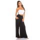 Pantaloni dama evazati largi negri Katarina Pantaloni dama evazati largi negri Katarina 5 - jojofashion.ro